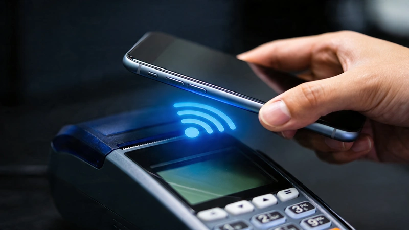 Technológia – smartfón pri platobnom terminali s NFC