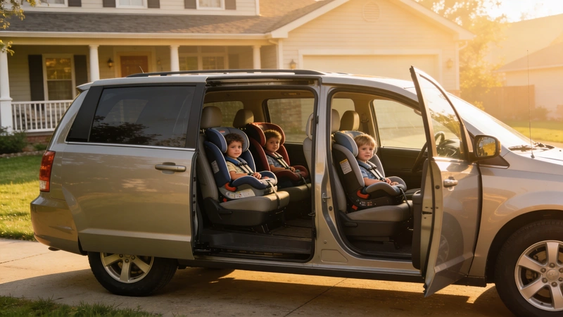 Rodinné MPV s troma autosedačkami v zadnej časti – rodinné auto pre tri deti