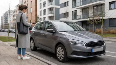 Vodička odomyká zdieľané auto mobilom v uliciach Bratislavy