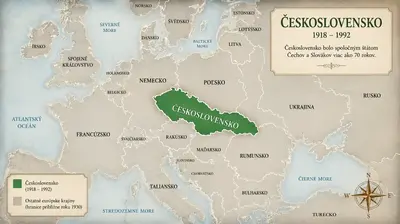 Mapa historického Československa