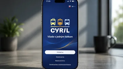 Aplikácia Cyril na iPhone s cestovným lístkom a QR kódom
