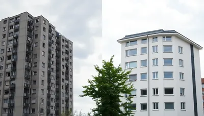 Dve bytovky vedľa seba - stará a nová