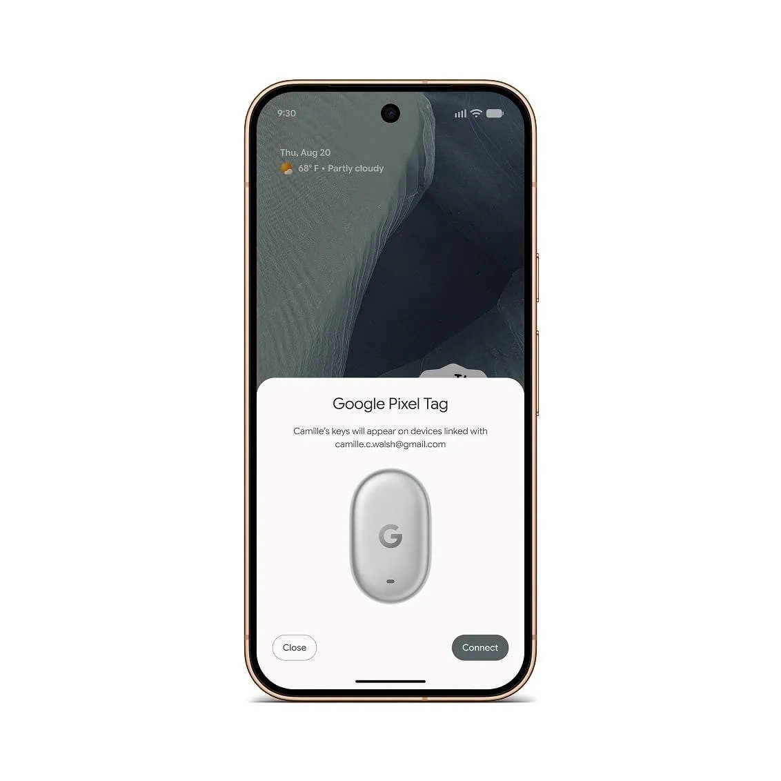 Google Fast Pair rozhranie pre Pixel Tag